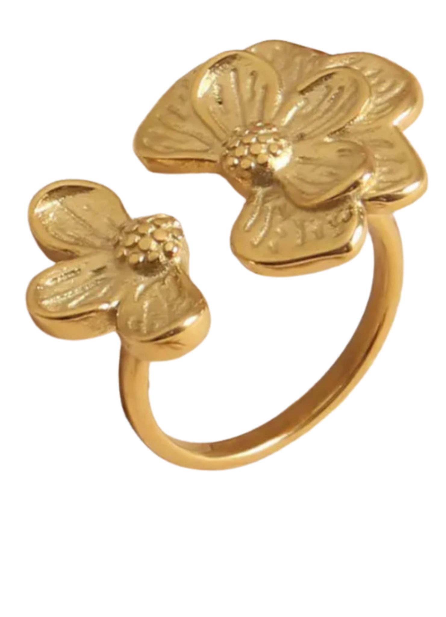 Anillo flor partida